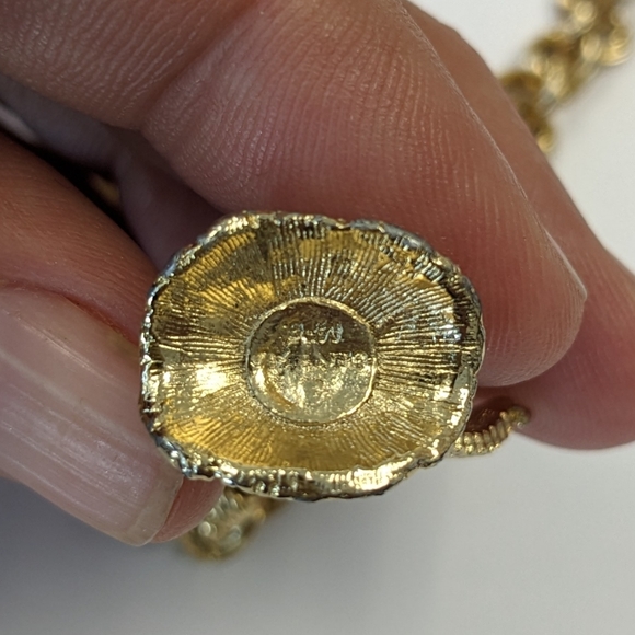 VTG SIGNED GOLD TONE JULY BIRTH ANGEL CHARM BRACELET - Picture 11 of 13